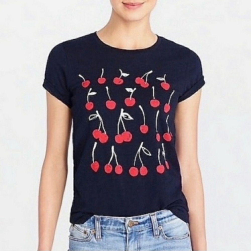 J. Crew Collector Tee; Cherries; tee shirt; size XS